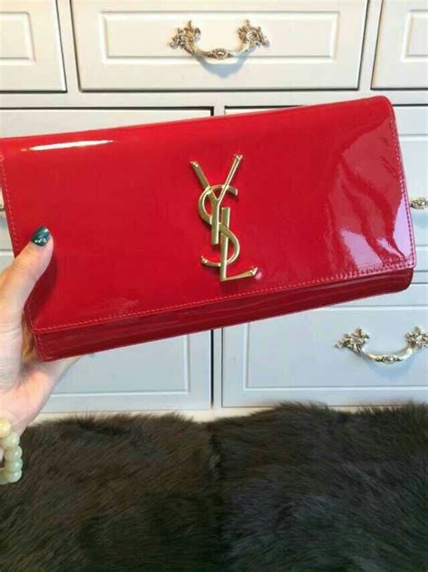 ysl metallic clutch red|yves st laurent clutch.